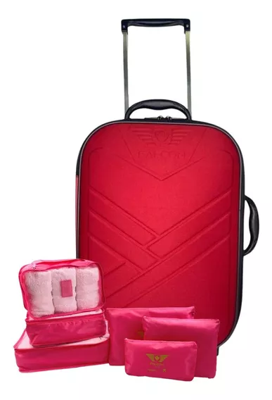 Mala Viagem De Bordo Pequena 55x35x25 10kg + Kit Organizador