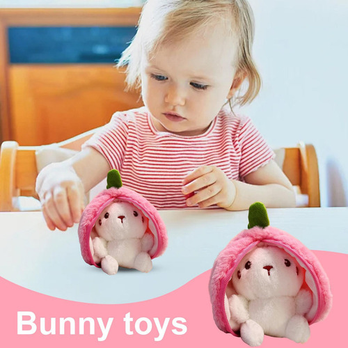 A Plush Bunny Doll Bunny Relleno Reversible Lindo Modelo De