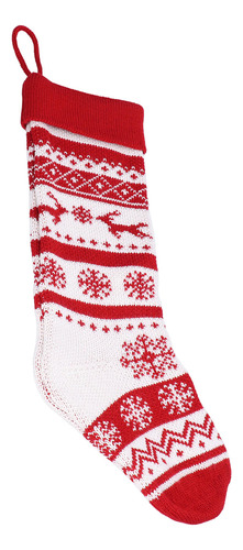 Medias Colgantes De Navidad, Grandes, Tejidas