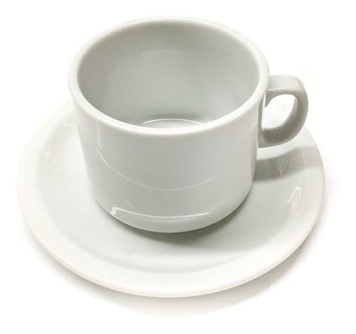 Set X6 Taza Café Desayuno + Plato Tsuji Porcelana Mod. 450