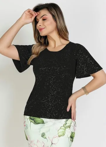 Blusa preta moda evangelica sales