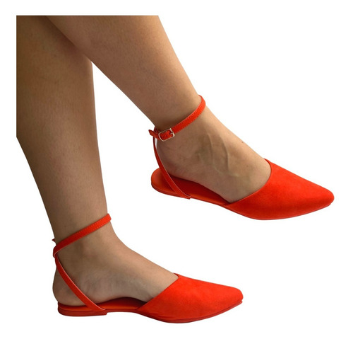 Imagen 6 de 10 de Zapatos De Piso Dama Felipe Rentería Flat Pulsera Al Tobillo