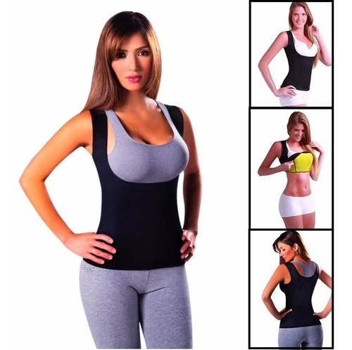 Imagen 3 de 9 de Cami Hot Musculosa Sudadera Faja Neotex Realza Busto 3 + 1