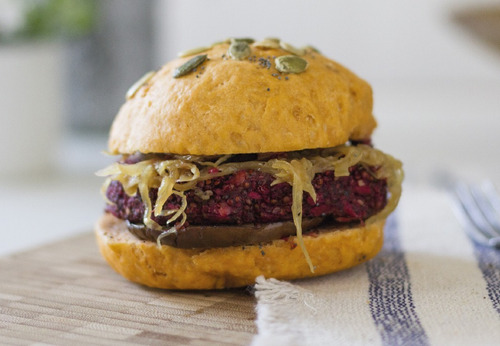 Hamburguesa Quinua (quinoa) Roja + Remolacha