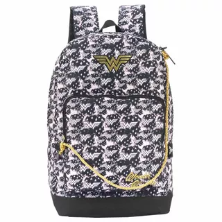 Mochila Costas Escolar Juvenil Mulher Maravilha Dc Luxcel