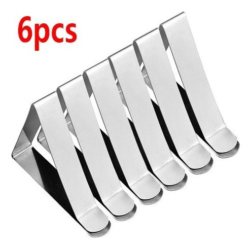 Toalla I De Acero Inoxidable Con Clip De Mesa, 6 Unidades