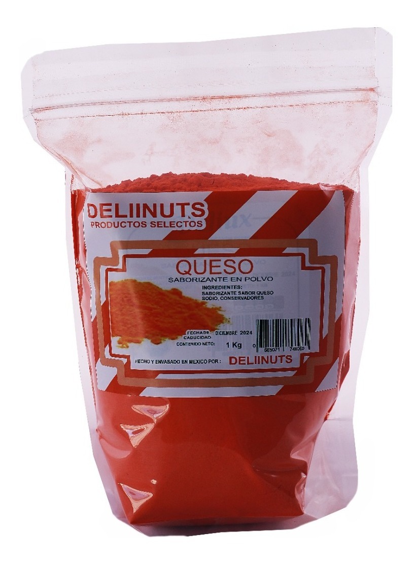 Queso Cheddar En Polvo Para Botanas Y Palomitas 1kg Deliux