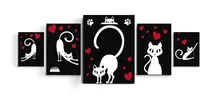 Comprar Cuadro Poliptico Gatos Amor Siames Persa Gatito Deco Moderno