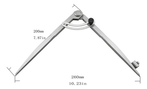Brújula De 8 Pulgadas, 200 Mm, Divisor De Alas De Precisión,