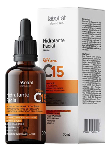 Hidratante Facial Vitamina C 15% Clareamento E Hidratação