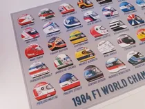Comprar Posters Adesivos Capacetes Formula 1 1984 1985 1986 1987 A4