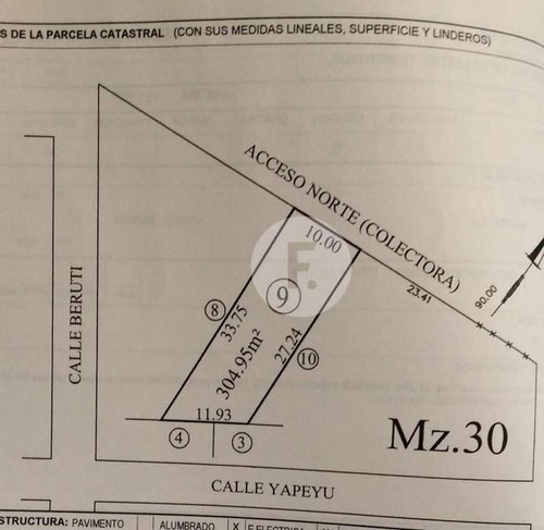 Imagen 4 de 4 de Flores Prop. Alquila Lote Sobre Colectora 12 De Octubre