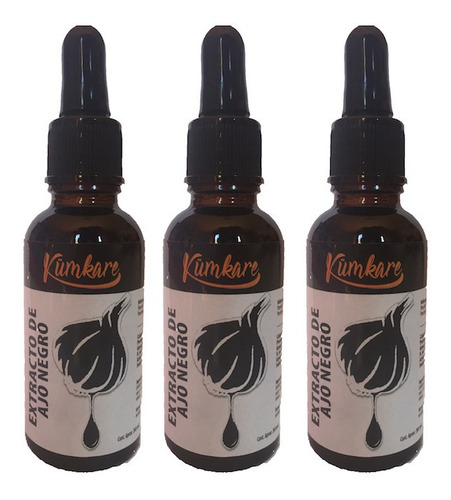 Ajo Negro Extractos 30ml! Super Pack 3, 100% Natural Chileno