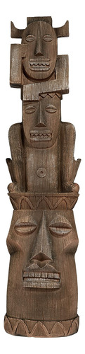 Estatua Tiki Totem Pole Con Acabado De Madera Sintética