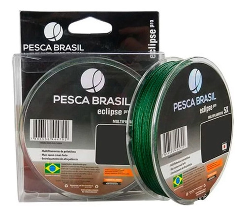 Linha Multifilamento Eclipse Pro 5 Fios 0.45mm 150m Pesca Cor Verde