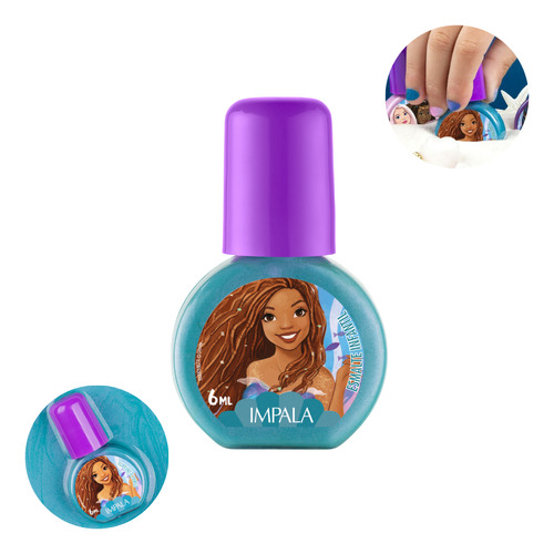 Esmalte Kids Impala Pequena Sereia Perolado Encontre Sua Voz