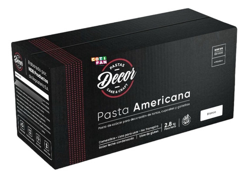 Caja Pasta Americana Decor Cake X 2.8 Kg - Cotifan