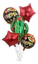 Comprar Set Kit De Globos Tropical Mexico Cactus Fiesta Decoración