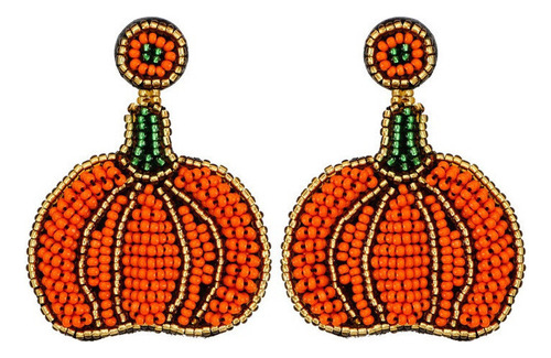 Pendientes De Calabaza Vintage, Pendientes De Cuentas Bohemi