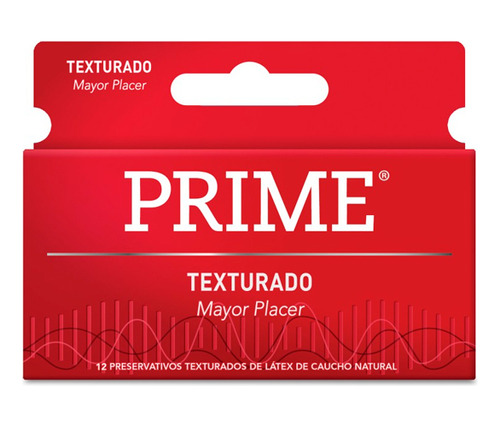 Prime Preservativos Texturado X12 Unidades Con Relieve