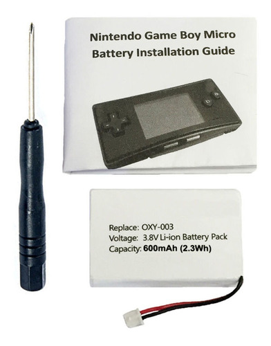 Batería De Reemplazo Para Nintendo Game Boy Micro Oxy-001