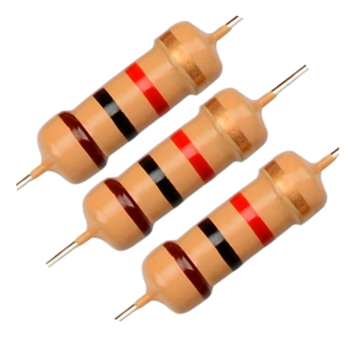 100 Resistor Ideal Para Led 5mm 3mm 110 270 470 1k Ohms 1/4w