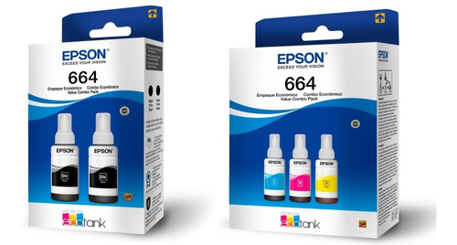 Pack5 Tintas Epson T664 Originales L120 L380 L200 L1300 Civa