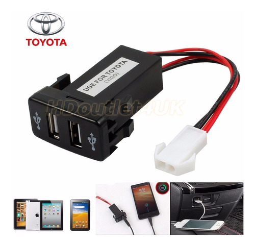 12v Coche Cargador Doble Doble Doble Puerto 2 Usb En Coche Z