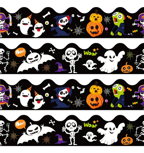 69ft Halloween  In Board Border 60pcs Cartoon Pumpkin S...