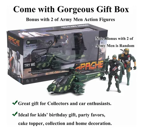Otonopi Helicóptero Militar Pull Back Ejército Avión Jugu...