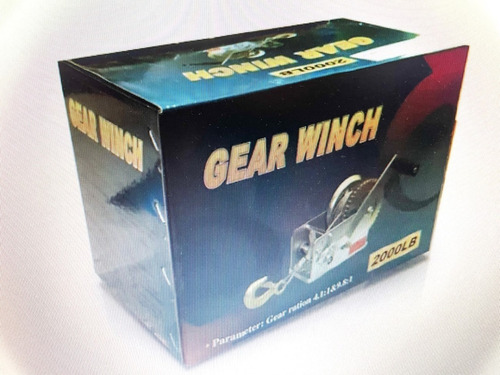 Malacate Manual+cinta+gancho/2000lb Imp.2 Vel Directo Gear W