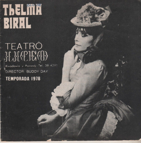 Programa Teatro Liceo - Thelma Biral Y Eva Franco - Año 1978