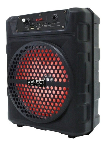 Bafle Amplificador 8 Pulgadas Select Sound Panther Con Tws Color Negro