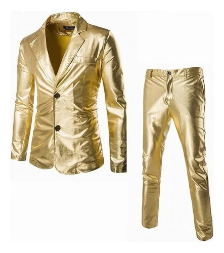 Traje Casual Brillante Traje Delgado Para Hombre Cuotas sin inter s