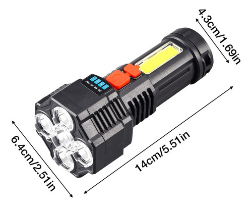 Linterna Superbrillante Linterna Recargable Usb Linterna Ant