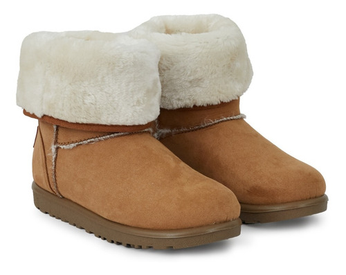 Imagen 5 de 10 de Pantubota Botita Mujer Corderito Briganti Bota Australiana