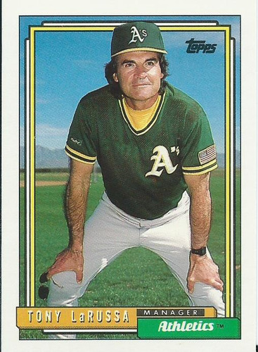 Barajita Tony Larussa Topps 1992 #429 Atleticos