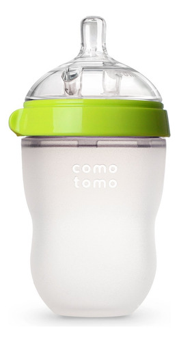 Comotomo Biberón Natural Feel Verde 8 Onzas