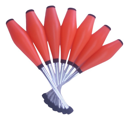 Jogo 7 Clavas Pirouette - Newronio Malabares Pro Cor Laranja Fluor