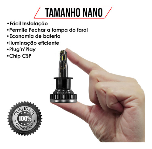 Kit Ultra Led Nano Ford Ranger 2019/2021 30000lm Hb3 H7 H11