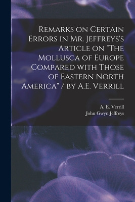 Libro Remarks On Certain Errors In Mr. Jeffreys's Article...