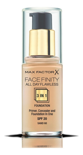 Base de maquillaje líquida Max Factor Facefinity FaceFinity All Day Flawless tono 060 - sand - 30mL