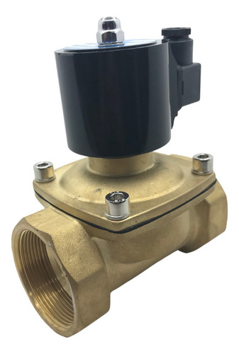 Válvula Solenoide 2 Vias 2 Pol Nf Ar/água/óleo Latão 220v