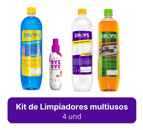 Kit De Limpiadores Drops X 4 - L a $88125