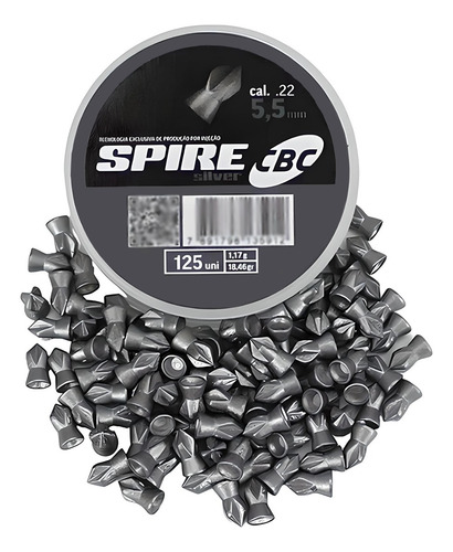 3 Chumbinhos Spire Silver 5.5mm 125 Un/cd Cbc