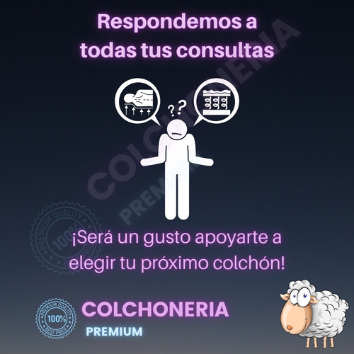 Colchon Colchones 2 Plazas 140x190x20 Espuma Ortopedica