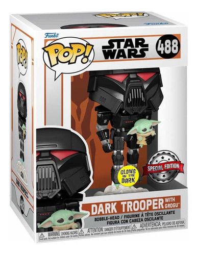 Funko Pop! Dark Trooper W/grogu Star Wars Original