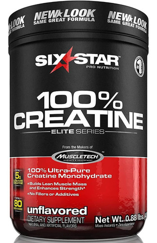 Creatina Monohidratada Muscletech Six Star 400g 80 Servicios