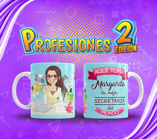 Plantillas Digitales Profesiones 2 Psd Y Jpg, Sublimar Tazas