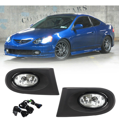 For 2002 -2004 Acura Rsx 2dr Pair Clear Lens Bumper Fog  Rrx